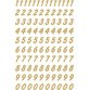 stickers chiffres 0-9, film transparent,