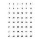 stickers chiffres 1-240, diamètre: 12 mm, blanc
