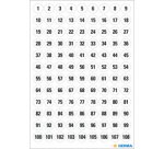 stickers chiffres 1-540, diamètre: 8 mm, blanc