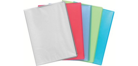 "Display Book Translucent PP Welded, A4" - Assorted colours