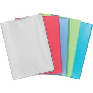 "Display Book Translucent PP Welded, A4" - Assorted colours