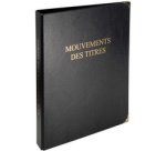 Reliure 'Mouvements des titres',classeur 4 anneaux