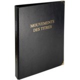 Reliure 'Mouvements des titres',classeur 4 anneaux