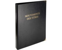 Reliure 'Mouvements des titres',classeur 4 anneaux