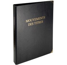 Reliure 'Mouvements des titres',classeur 4 anneaux