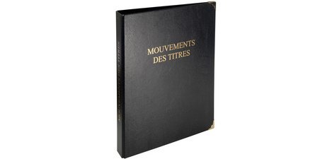 Reliure 'Mouvements des titres',classeur 4 anneaux