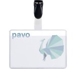 Badgehouder met klem 60 x 90 mm transparant