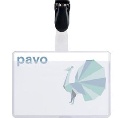 Porte-badge, avec clip, 60 x 90 mm, transparent