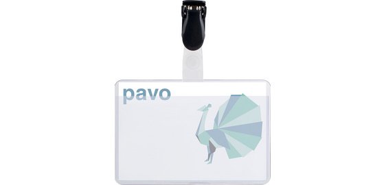 Porte-badge, avec clip, 60 x 90 mm, transparent