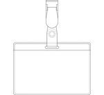 Badgehouder met klem 60 x 90 mm transparant