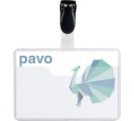 Badgehouder met clip 60 x 90 mm transparant