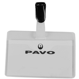 Badgehouder met clip 60 x 90 mm transparant