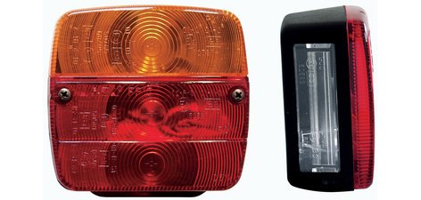 Feu arrière de remorque, 4 fonctions, sans ampoule