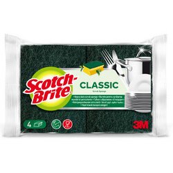 Scotch-Brite Eponge à récurer Classic, paquet de 4