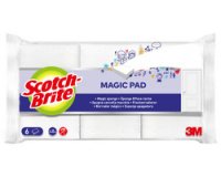 Scotch-Brite Gomme de nettoyage MAGIC PAD, pack de 6, blanc