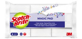 Scotch-Brite Gomme de nettoyage MAGIC PAD, pack de 6, blanc