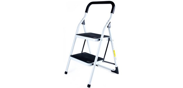 Marchepied en acier, 2 niveaux