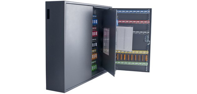 Armoire à clés pour 300 clés, gris foncé