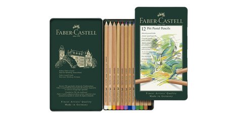 FABER-CASTELL PITT PASTEL colored pencils, set of 12 in