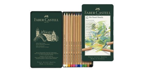 FABER-CASTELL Crayons de couleur PITT PASTELL, étui de 36 en