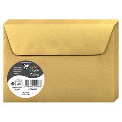 Clairefontaine kraft pollen envelopes c6 x20 - pearl grey