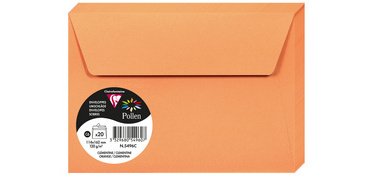 Enveloppes C6, clémentine