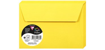 Enveloppes C6, jaune soleil