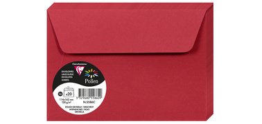 Enveloppes C6, rouge groseille