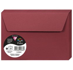 Clairefontaine kraft pollen envelopes c6 x20 - burgundy