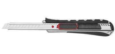 Cutter 2-en-1, lame: 9 mm, noir/rouge