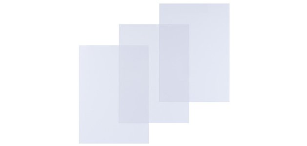 Plats de couverture, A3, PVC, 0,30 mm, transparent