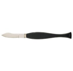 Grattoir à virole, 176 mm, manche noir en plastique