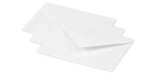 Enveloppes 75 x 100 mm, blanc irisé