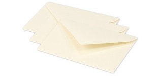Enveloppes 75 x 100 mm,ivoire irisé