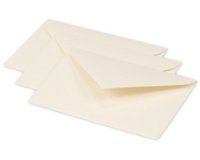 Umschlag pollen mini 75x100mm 120g 20 stück - elfenbein