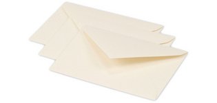 Envelopes 75 x 100 mm, ivory