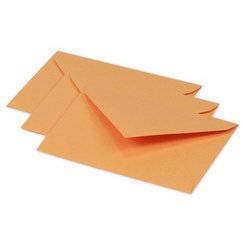 Enveloppes 75 x 100 mm, clémentine