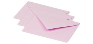 Enveloppes 75 x 100 mm, rose dragée