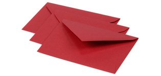 Enveloppes 75 x 100 mm, groseille