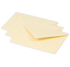 Enveloppen 75 x 100 mm gelig
