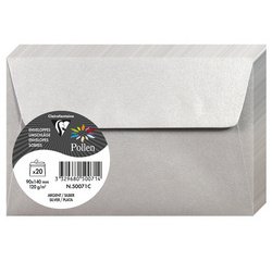 Pollen kraft envelopes 90x140, 120g - silver