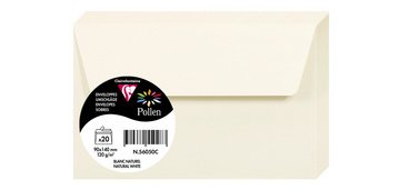 Package of 20 Pollen envelopes 90 x 140mm 120 g/m2 - Bordeaux