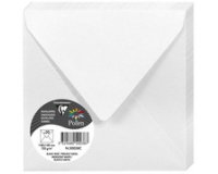Enveloppen 140 mm iriserend wit
