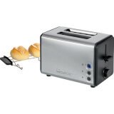 En_toaster a 2 tranches ta 3620, noir / acier inox