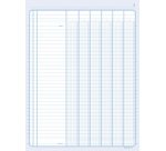 Piqûre comptable à colonnes, 310 x 210 mm, 100 pages
