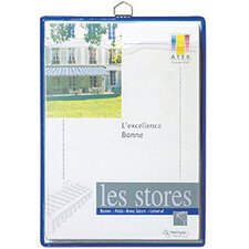 Porte brochures avec anse, A4, bleu