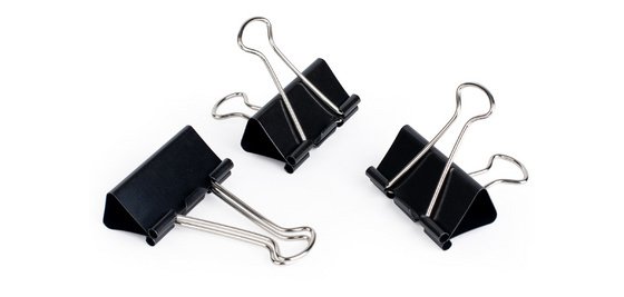 Pince double clip, (L)25 mm, écartement 9 mm, noir