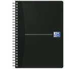 Oxford Office Essentials spiral-bound notebook, 180 pages, size A5, ruled, black