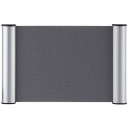 Deurplaatje met clip 180 x 60 mm - 1/2 A6 zilver