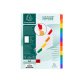 Intercalaires carte blanche 160g avec onglets couleurs renforcés - 6 positions - A4 - Blanc